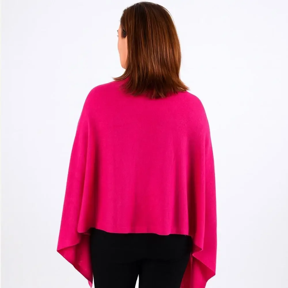 Pink Button Shawl Shrug Wrap 60